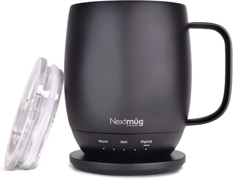 Nextmug - Temperature-Controlled, Self-Heating Coffee Mug (14 oz.) (Black) - Image 7