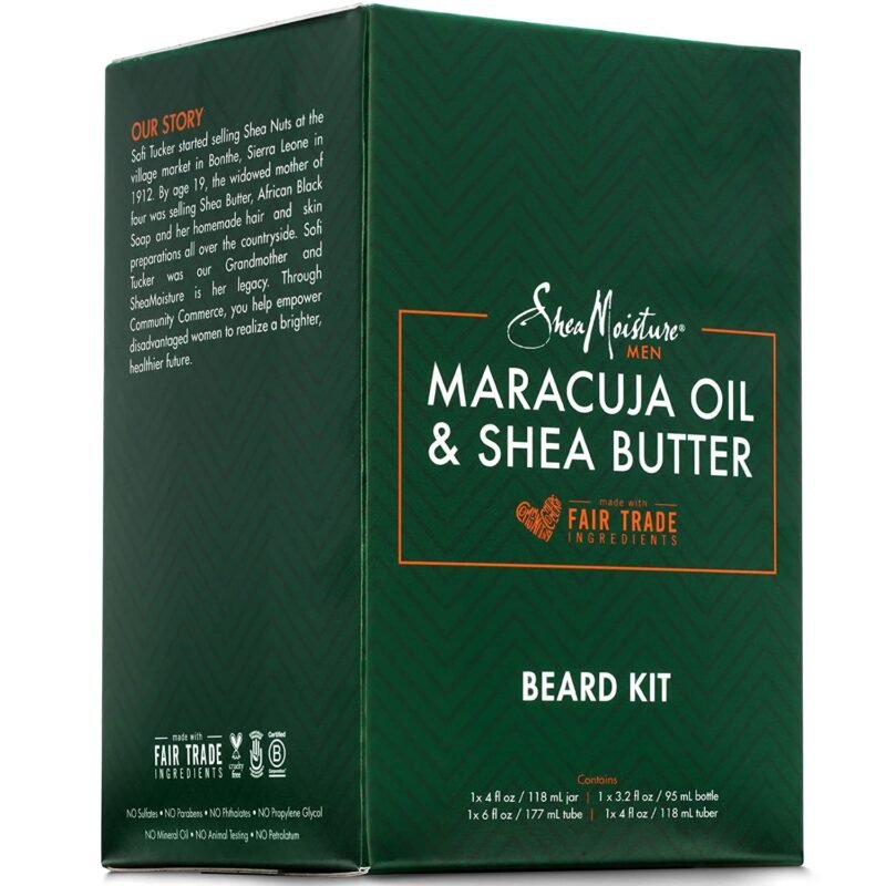 SheaMoisture Beard-Care Kit for Men, Includes Wash, Balm, Oil, Conditioner, Natural Shea Butter & Maracuja Oil, Great Gift - Image 8