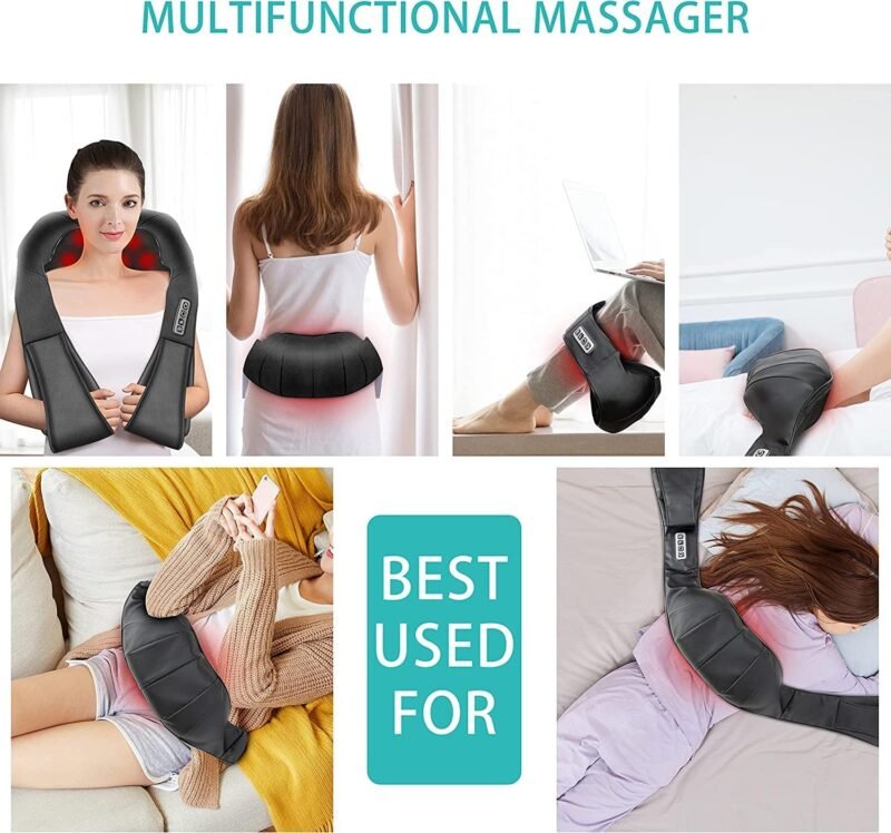 AERLANG Shiatsu Back and Neck Massager, Back Massager Deep Tissue Kneading Neck and Shoulder Massage with Heat, Electric Massage Pillow Mothers Day Gifts from Daughter Son(NOT Cordless) - Image 5