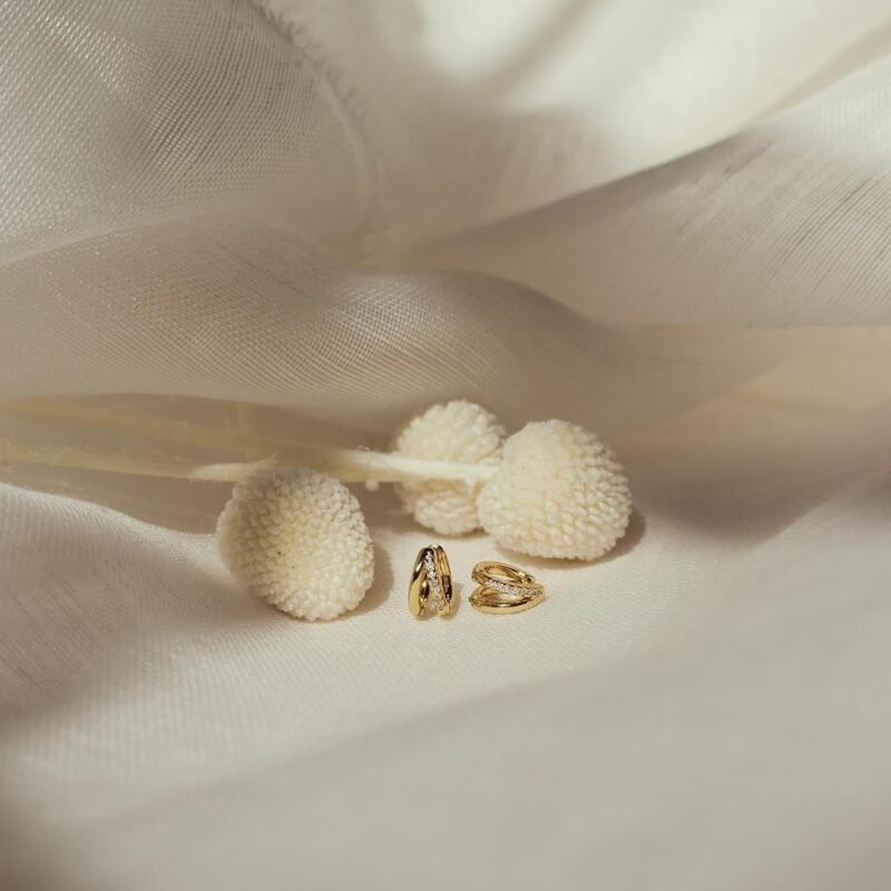 Gold Hoop Earrings for Women,14K Gold Huggie Hoop Earrings for Gift - Image 7