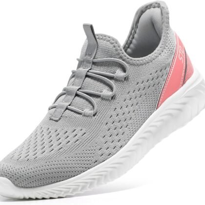 STQ Womens Orthopedic Walking Shoes Comfortable Slip on Sneakers for Plantar Fasciitis