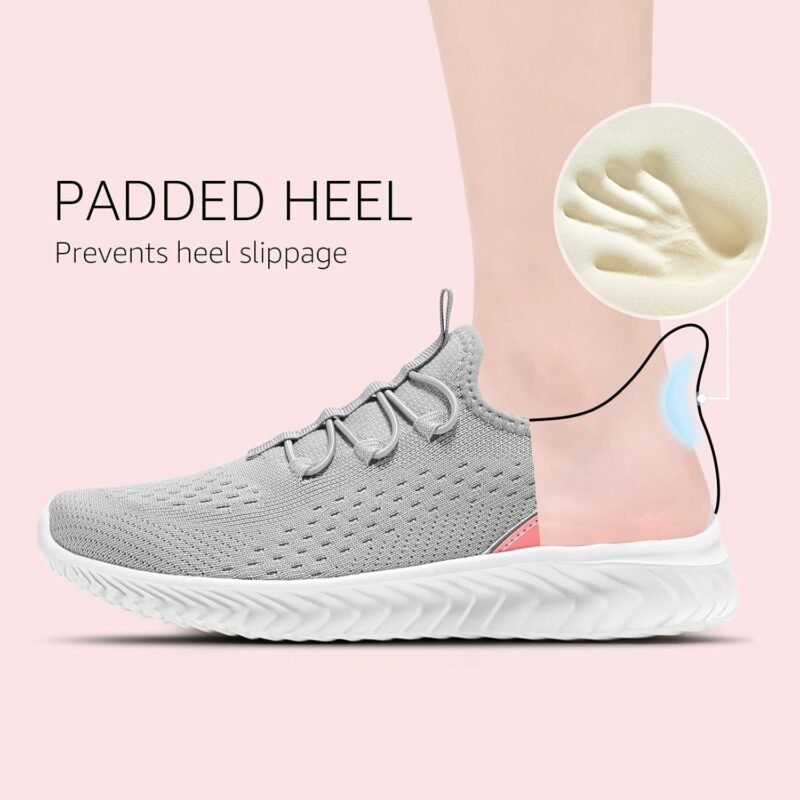 STQ Womens Orthopedic Walking Shoes Comfortable Slip on Sneakers for Plantar Fasciitis - Image 3