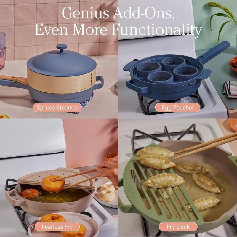 Our Place Always Pan 2.0-10.5” (2.6 Qt) Nonstick, Toxin-Free Ceramic Cookware | Patented 10-in-1 Aluminum Frying & Sauté Pan | Safe for Oven, Induction & All Cooktops up to 450°F | Steam - Image 6