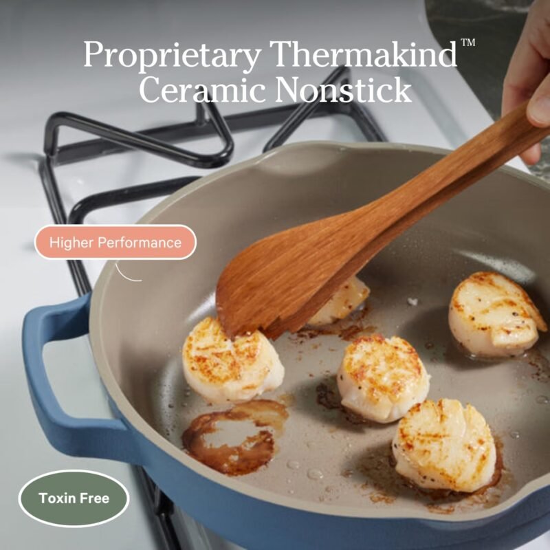 Our Place Always Pan 2.0-10.5” (2.6 Qt) Nonstick, Toxin-Free Ceramic Cookware | Patented 10-in-1 Aluminum Frying & Sauté Pan | Safe for Oven, Induction & All Cooktops up to 450°F | Steam - Image 5