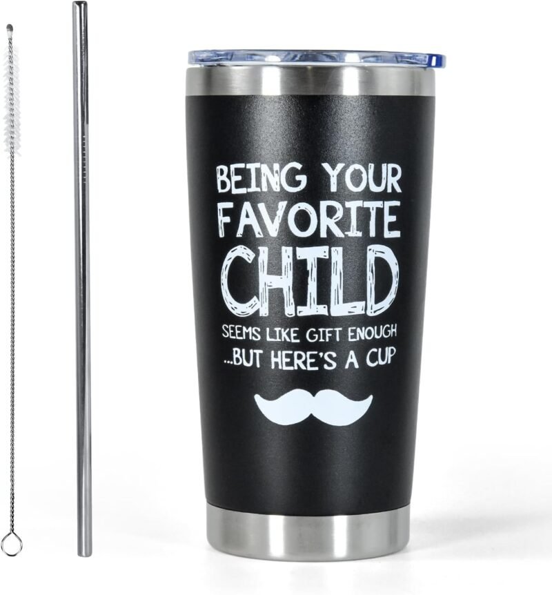 Gifts for Dad: 20oz Stainless Steel Double Wall Vacuum Insulated Travel Coffee Mug - Best Dad Ever Gift