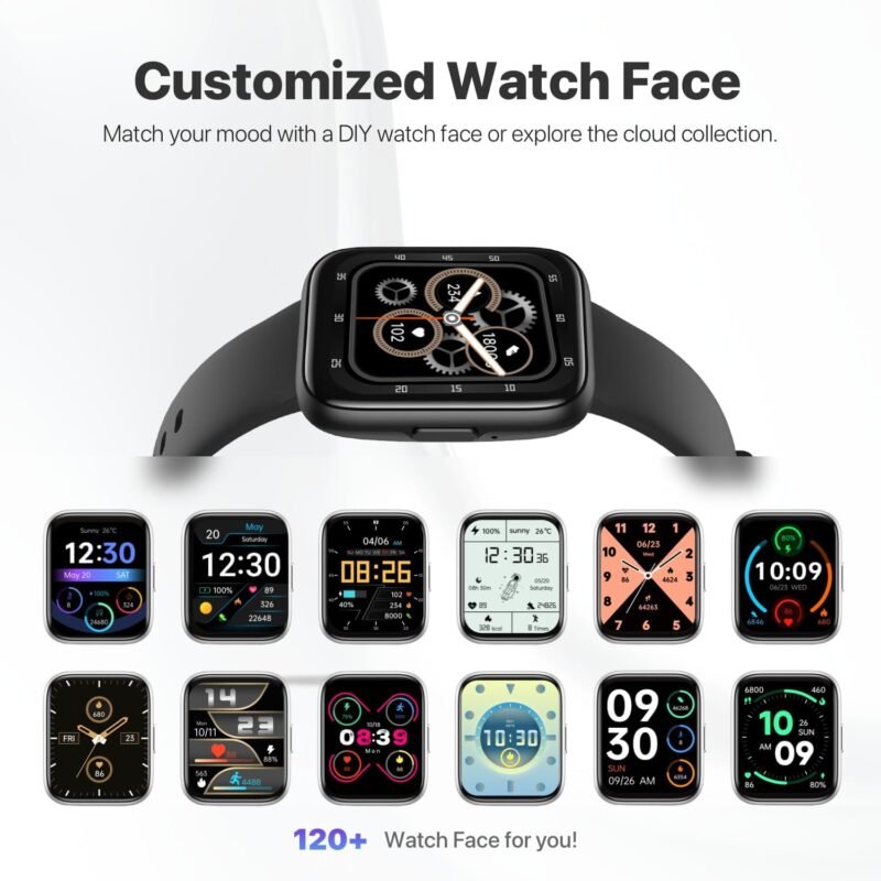 Smart Watch for Men Women - Answer/Make Calls/Quick Reply/AI Voice Assistant, 1.83" for Android iPhone Samsung Compatible IP68 Smartwatch Blood Oxygen Heart Rate Fitness Tracker (Black, 1.83") - Image 7