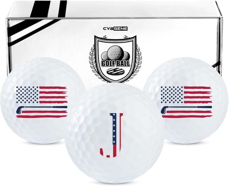 Golf Gifts for Men Women Unique, Personalized Colored Golf Balls 3 Pack, Cool Accessories for Golfers, Golf Lovers, for Birthday and Christmas