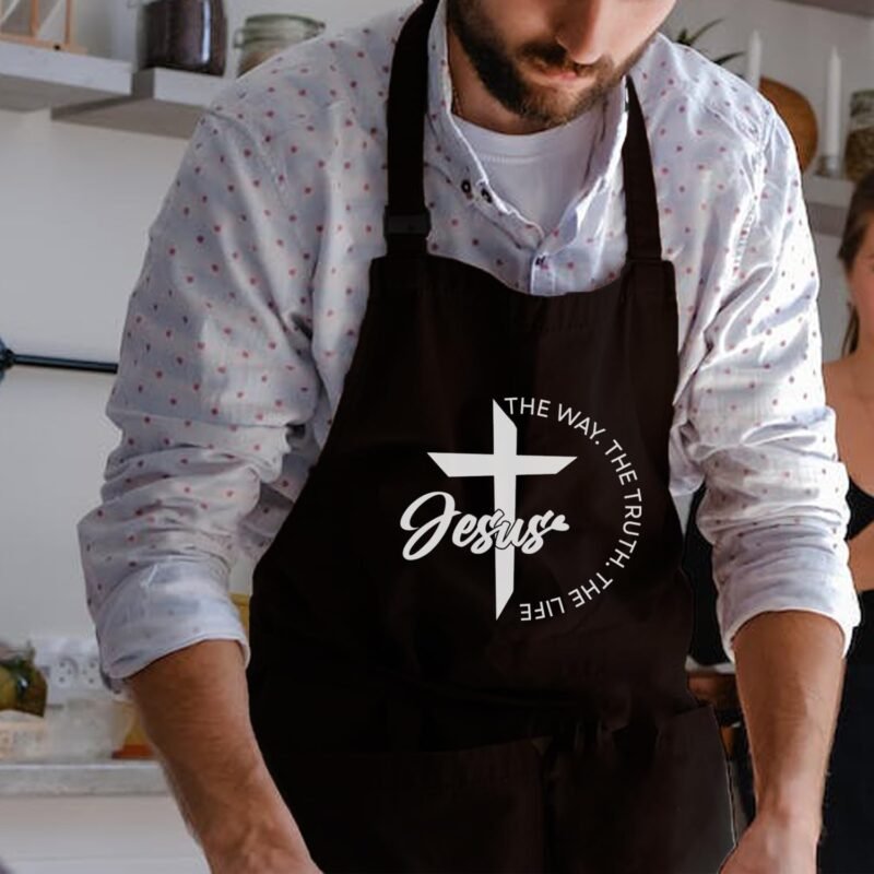 Funny Aprons for Men with Pockets, Mens Apron for Grilling BBQ Kitchen Cooking Gifts for Chef Dad Birthday Christmas - Image 2