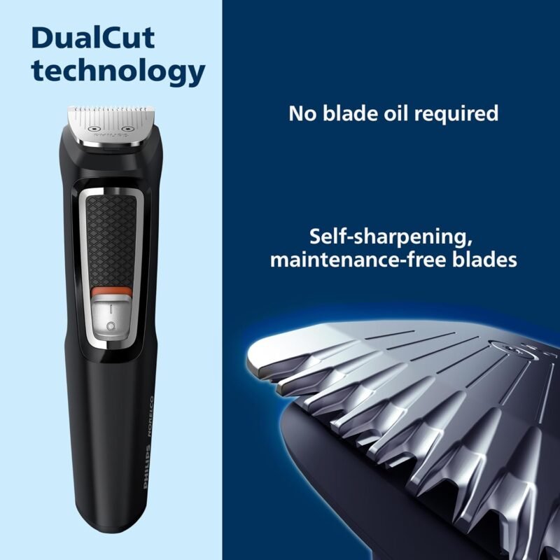 Norelco Philips Multi Groomer All-in-One Trimmer Series 3000-13 Piece Mens Grooming Kit for Beard, Face, Nose, Ear Hair Trimmer and Hair Clipper - NO Blade Oil Needed, MG3740/40 - Image 5