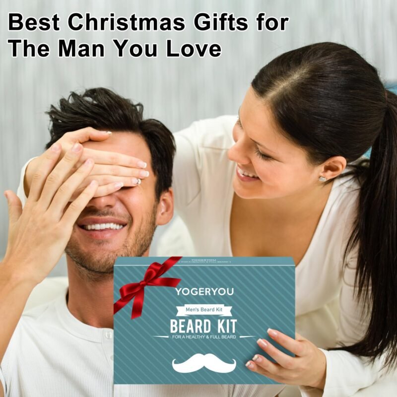 Beard Kit,Beard Grooming Kit W/Straight Razor,2 PACK Beard Oil,Beard Wash,Balm,Brush,Comb,Scissors Mens Birthday Christmas Gifts for Men Boyfriend Husband Beard Shaping Shaving Kit - Image 6