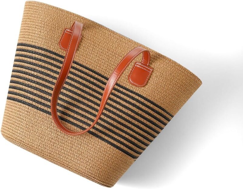 Nollia Straw Bags For Women | Travel Straw Totes Bag, Summer Woven Handmade, Shoulder Bag Handbag - Image 2
