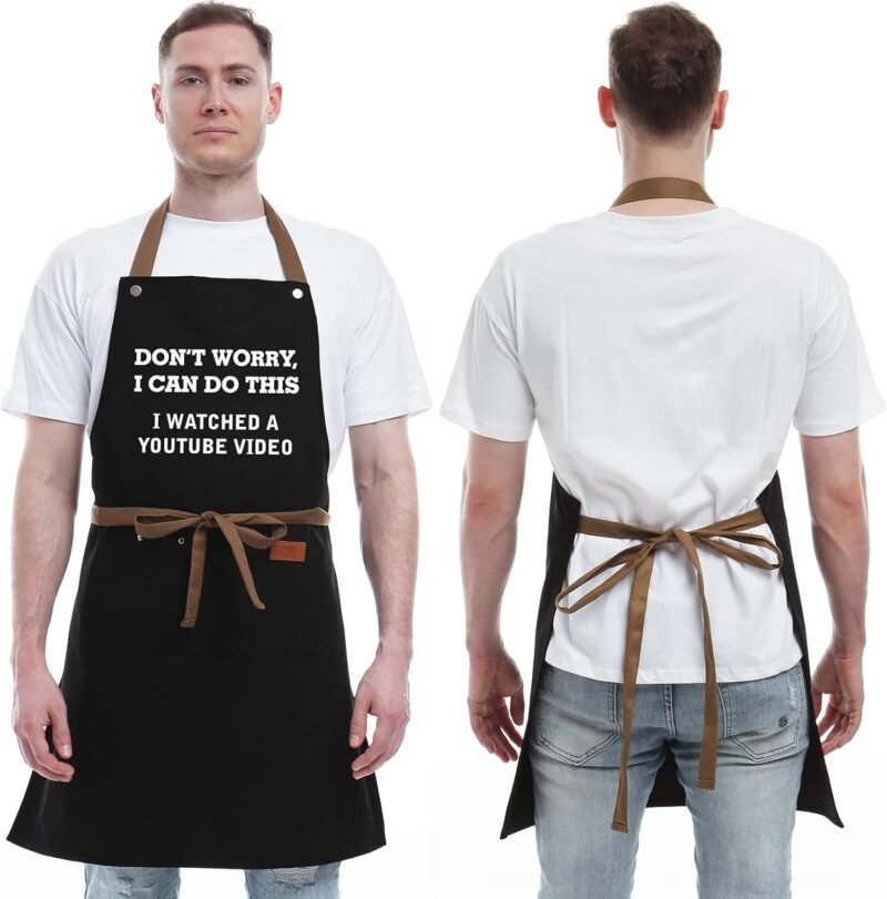 REHAVE Funny Gift for Men, Women, Dad, Father's Day Gifts from Daughter Son, Anniversaries Gift for Husband, Boyfriend, Brother, Uncle, Unique Birthday Grilling Gifts for men – BBQ Cooking Chef Apron - Image 7