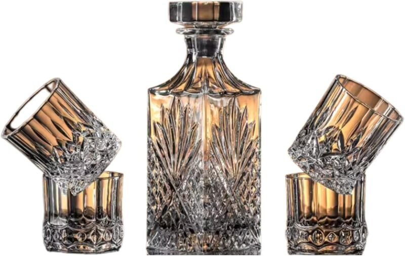 Customised Decanter Gift Set with Plate-whiskey decanter with gift box-crystal liquor decanter set for whiskey - Image 2
