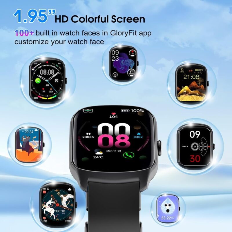 Smart Watch for Men Women (Dial/Answer Calls), 1.95"HD Curved Screen Smartwatch, Heart Rate/Sleep Monitor Fitness Watches, 112+ Sports Modes Activity Trackers, IP68 Waterproof Watch for Android iOS - Image 3