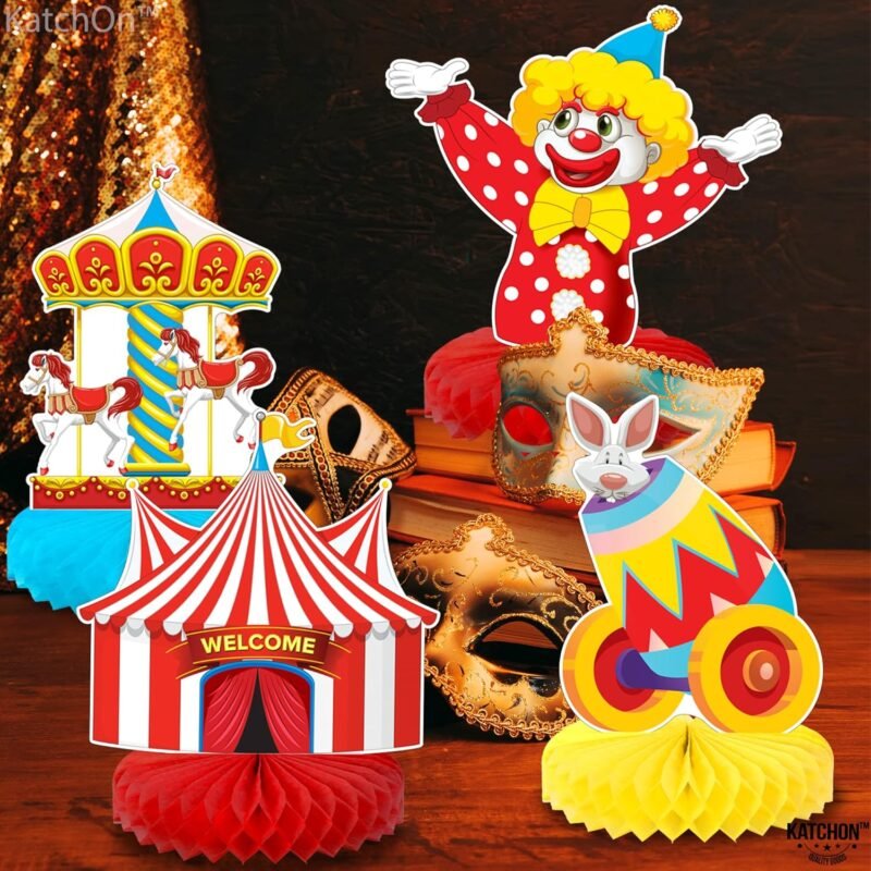 KatchOn Carnival Centerpieces - Pack of 9 | Themed Party Decor for Tables, Circus Table Decorations - Image 7