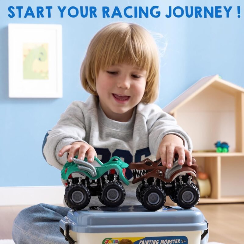 JOYIN Kids Craft Kit Build & Paint Your Own Monster Car Art & Craft Kit DIY Toy Set Make Your Own Monster Friction Powered Truck, Presents for Kids - Image 7