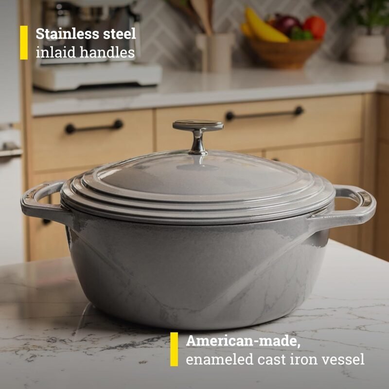 Lodge USA Enamel Dutch Oven 6 qt., Moonstruck - Image 3