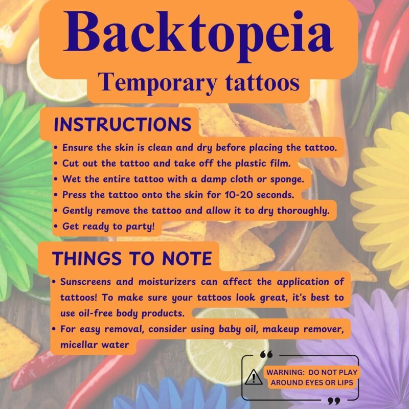 Cinco De Mayo Temporary Tattoos - Cinco De Mayo Decorations Fiesta Party Decorations Supplies Accessories Traditional Mexico Fiesta Party Favors Mexican Design Taco Celebration Gift Idea For Family - Image 8