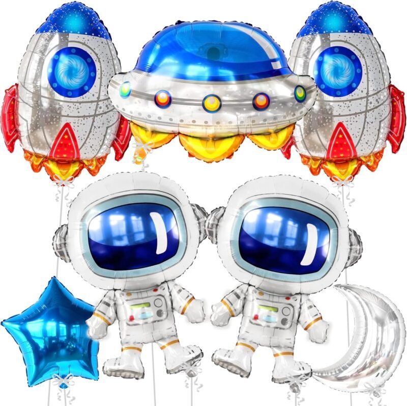 KatchOn, Large Astronaut Space Balloons Set - 37 Inch, Pack of 7 | Space Themed Balloons for Space Themed Party Decorations | Outer Space Balloons | Astronaut Balloons for Space Birthday Decorations