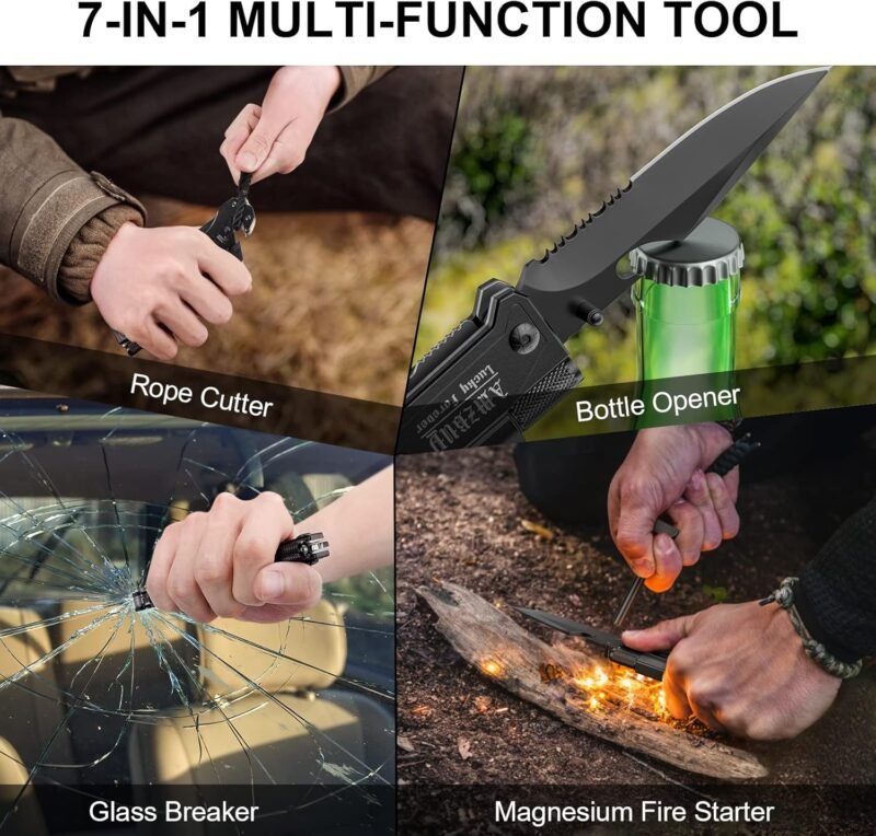 Stocking Stuffers for Men Dad Gifts 7-In-1 Multi Tool Camping Fishing Multitool Gadgets Birthday Christmas Gift for Women Adults Him Boyfriend Husband - Image 4