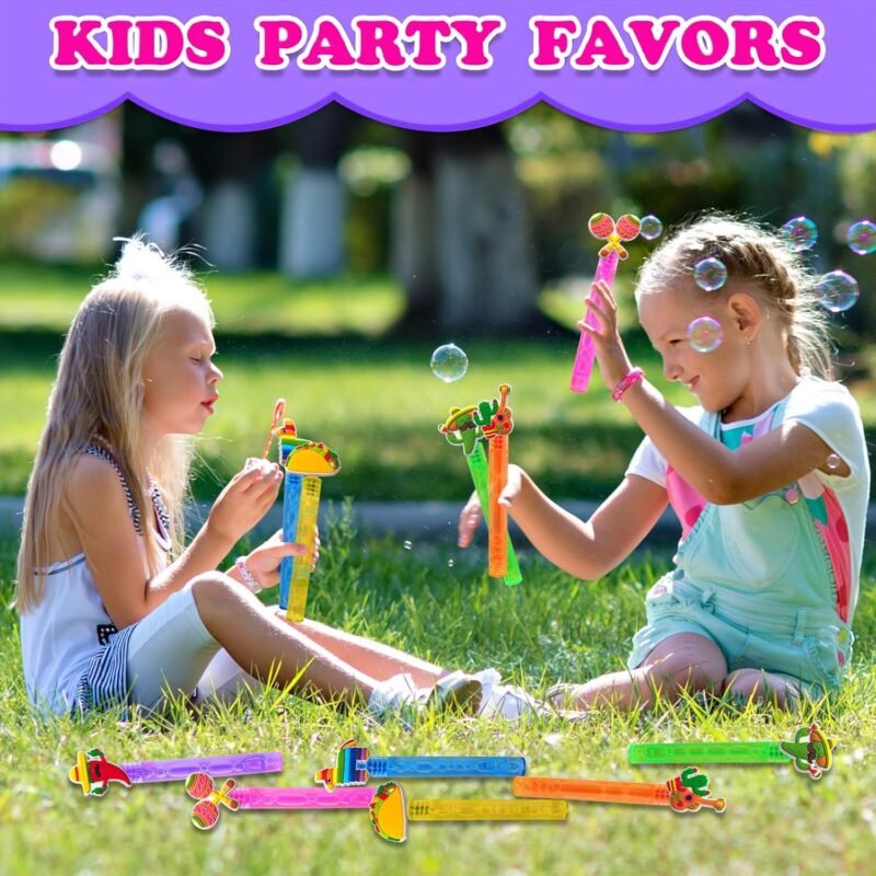 24Pcs Mexican Fiesta Party Favors Bubble Wands for Cinco De Mayo Fiesta Birthday Party Supplies,Mexican Mini Bubbles Wand Toys,Taco Party Classroom Prizes Pinata Goodie Bag Stuffers Gifts - Image 4