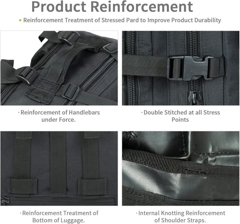 GZ XINXING 64L Expandable Tactical Army Backpack, Military Rucksack Bug Out Bag, Hydration Compatible & 9 Accessories - Image 7