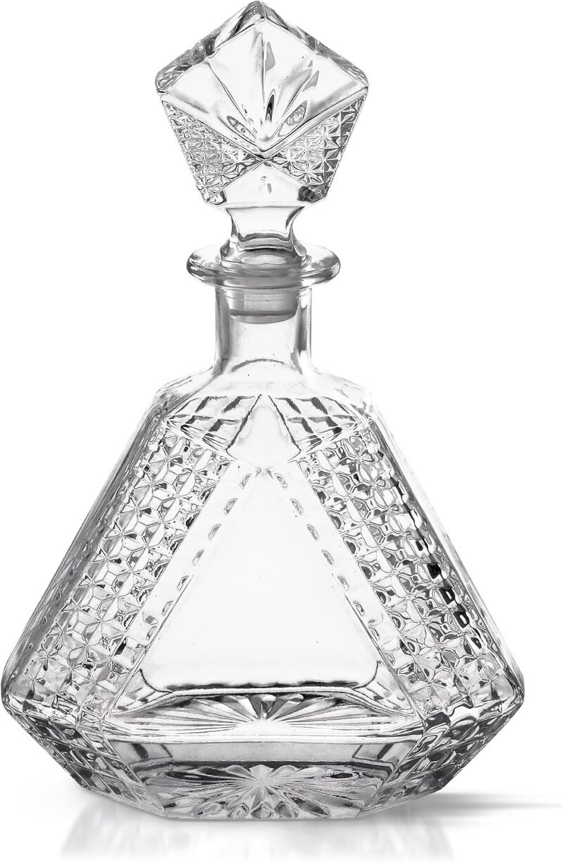 Rogue River Tactical Whiskey Decanter Gift For Men Pyramid Decanter Gift Set Custom Gift For Husband Him Men Dad Father's Day