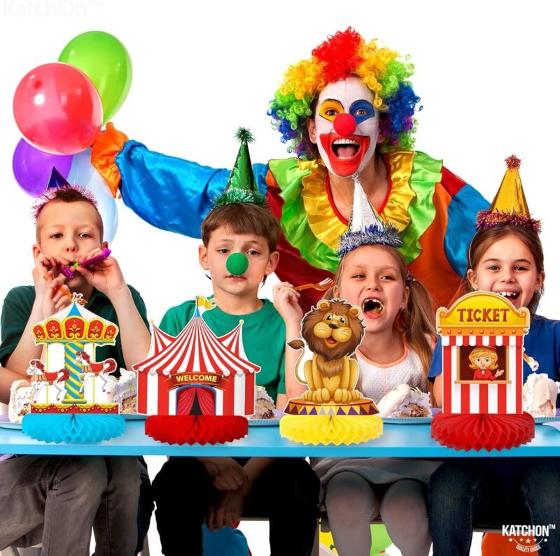 KatchOn Carnival Centerpieces - Pack of 9 | Themed Party Decor for Tables, Circus Table Decorations - Image 9