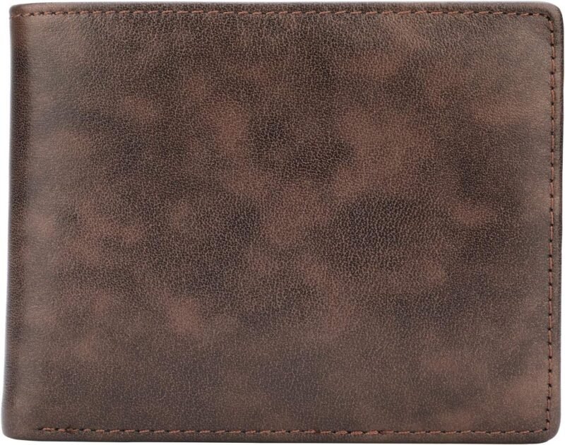 Wallet for Men-Genuine Leather RFID Blocking Bifold Stylish Wallet With 2 ID Window - Image 7