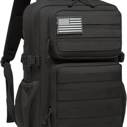 Military Tactical Backpack for Men Waterproof Daypack 3 Day Assault Pack Molle Bag with Water Bottle Holder