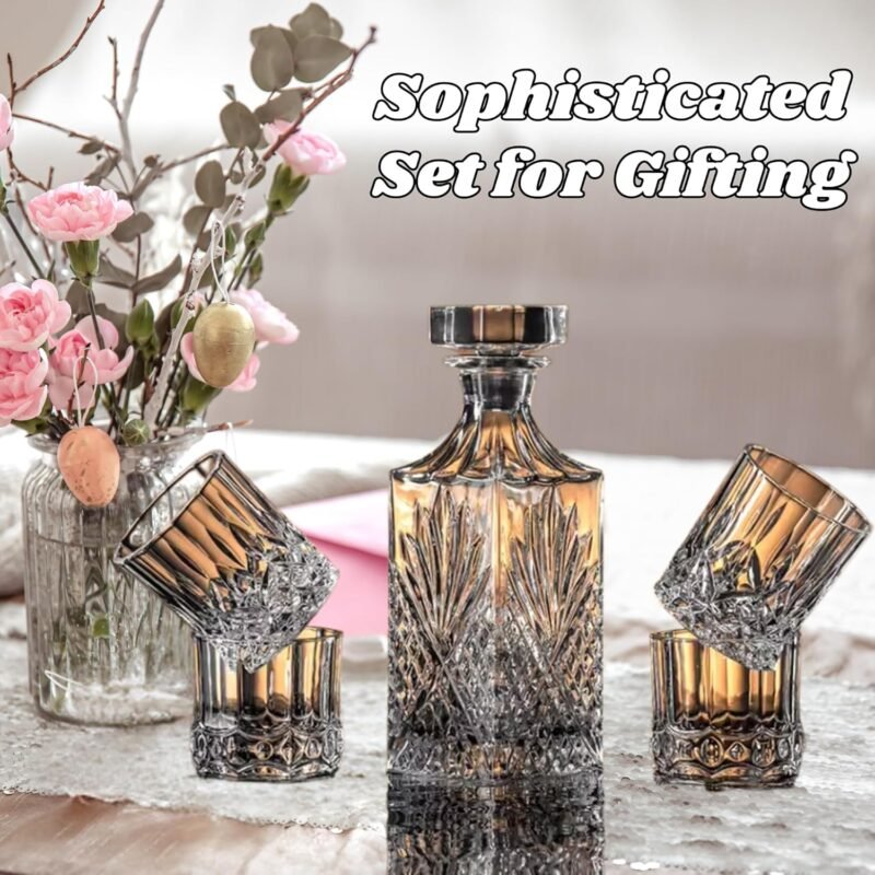 Customised Decanter Gift Set with Plate-whiskey decanter with gift box-crystal liquor decanter set for whiskey - Image 8