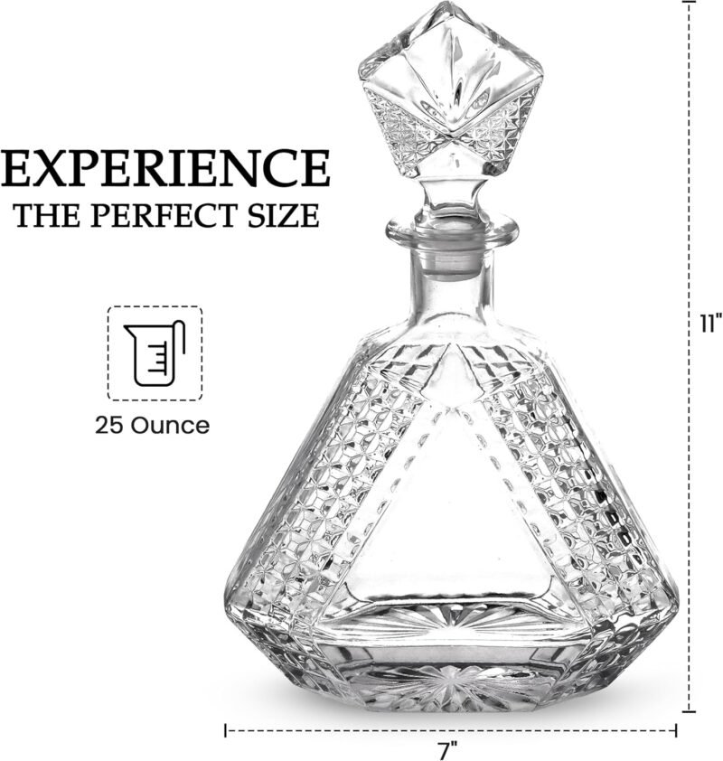 Rogue River Tactical Whiskey Decanter Gift For Men Pyramid Decanter Gift Set Custom Gift For Husband Him Men Dad Father's Day - Image 2
