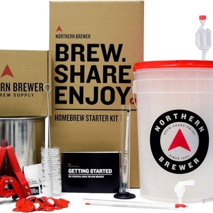 Northern Brewer - Brew. Share. Enjoy. HomeBrewing Starter Set, Equipment and Recipe for 5 Gallon Batches (Hank's Hefeweizen)
