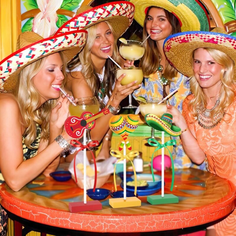 3 Pcs Cinco De Mayo Table Decoraions Wooden Signs Mexican Fiesta Decorations for Home Holiday Party(Color) - Image 6