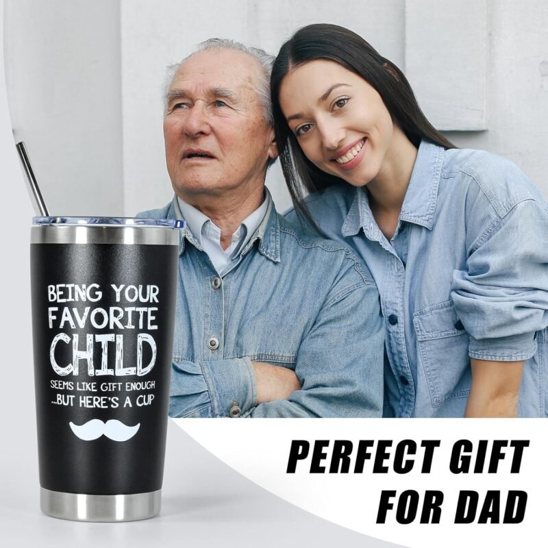 Gifts for Dad: 20oz Stainless Steel Double Wall Vacuum Insulated Travel Coffee Mug - Best Dad Ever Gift - Image 4