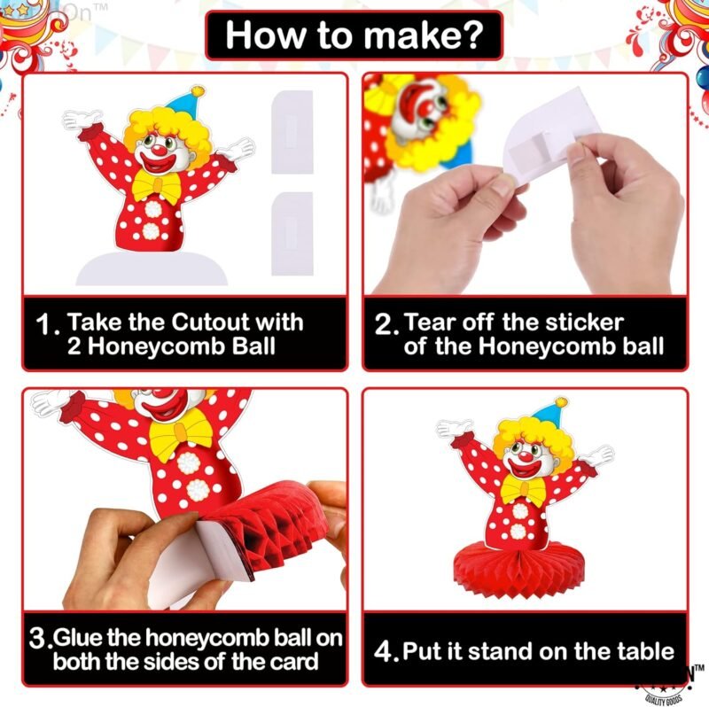 KatchOn Carnival Centerpieces - Pack of 9 | Themed Party Decor for Tables, Circus Table Decorations - Image 5
