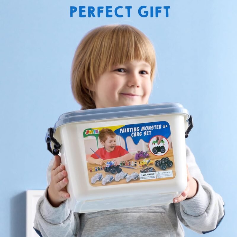 JOYIN Kids Craft Kit Build & Paint Your Own Monster Car Art & Craft Kit DIY Toy Set Make Your Own Monster Friction Powered Truck, Presents for Kids - Image 6