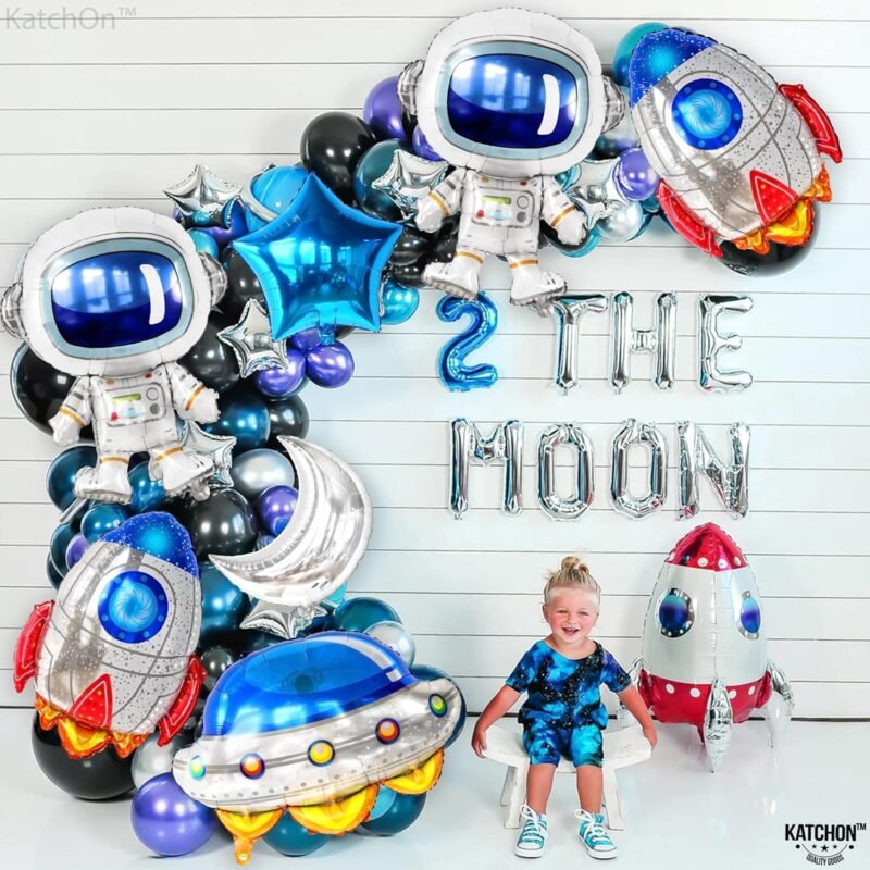 KatchOn, Large Astronaut Space Balloons Set - 37 Inch, Pack of 7 | Space Themed Balloons for Space Themed Party Decorations | Outer Space Balloons | Astronaut Balloons for Space Birthday Decorations - Image 7