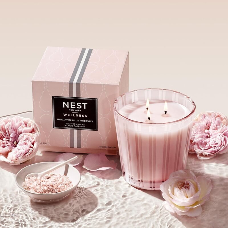 NEST New York Scented 3-Wick Candle Duo - Himalayan Salt & Rosewater and Sunlit Yuzu & Neroli - Image 6