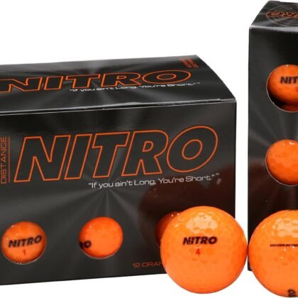 Nitro NMD12OBXC Maximum Distance Golf Ball (12-Pack), Orange