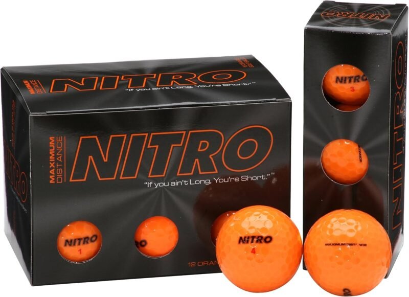 Nitro NMD12OBXC Maximum Distance Golf Ball (12-Pack), Orange