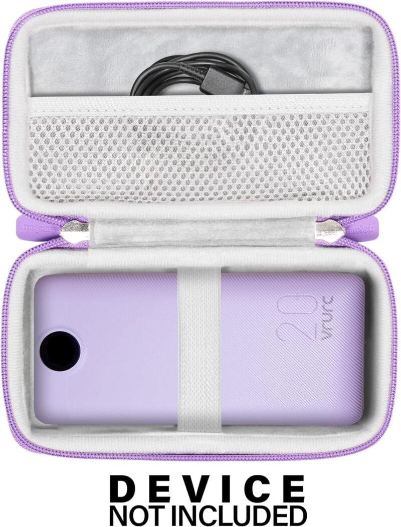 CaseSack Case for VRURC Portable Charger 20000mAh, Fast Charging Power Bank USB C, USB C Power Bank 10000mAh (Purple) - Image 3