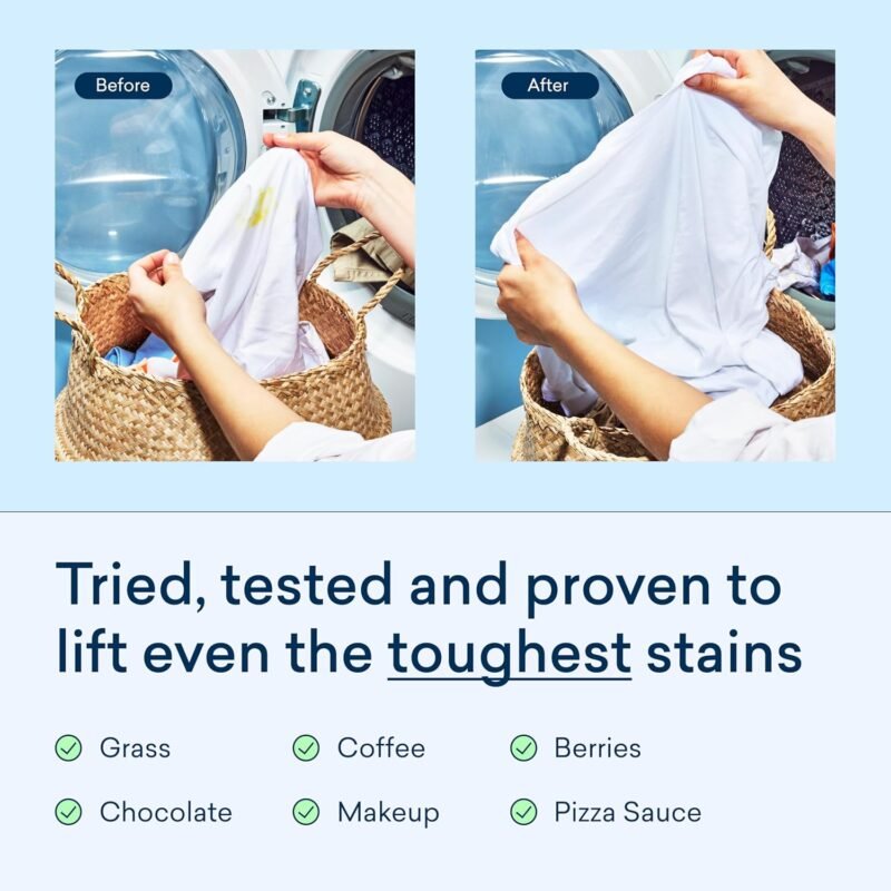 BLUELAND Laundry Detergent Tablets, Starter Set, 60 Count with Tin, Plastic-Free Eco-Friendly Pods, Sheets, Liquid Alternative - Fragrance Free and Clear, Natural, Gentle - Image 8