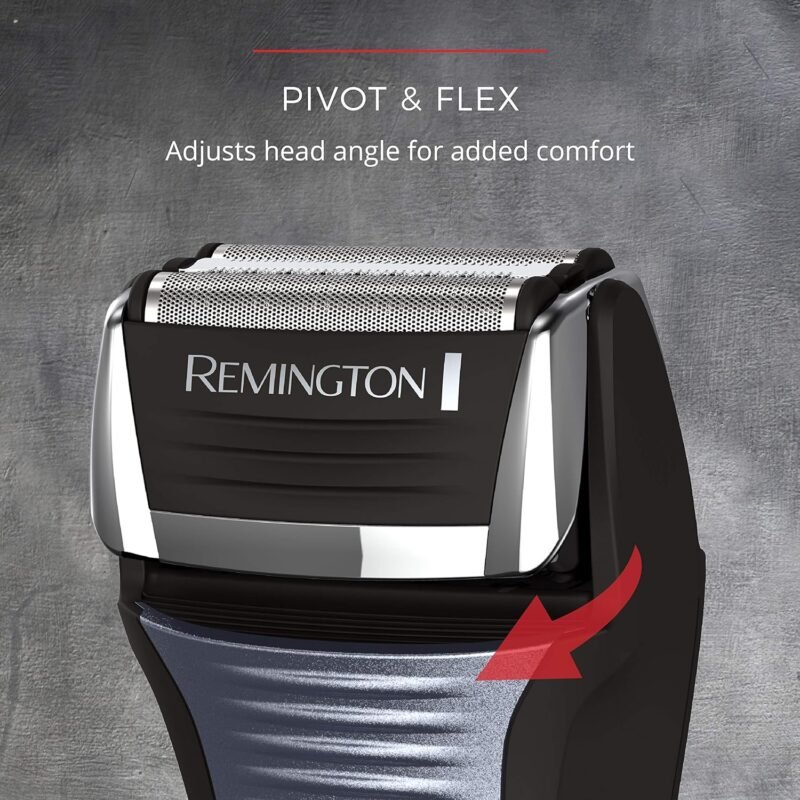 Remington F5 Power Series Foil Shaver, Electric Razor for Men, Cordless Rechargeable with Pop Up Trimmer, Pivot & FlexFoil Technology, Lightweight Handheld Design, Black - Image 3