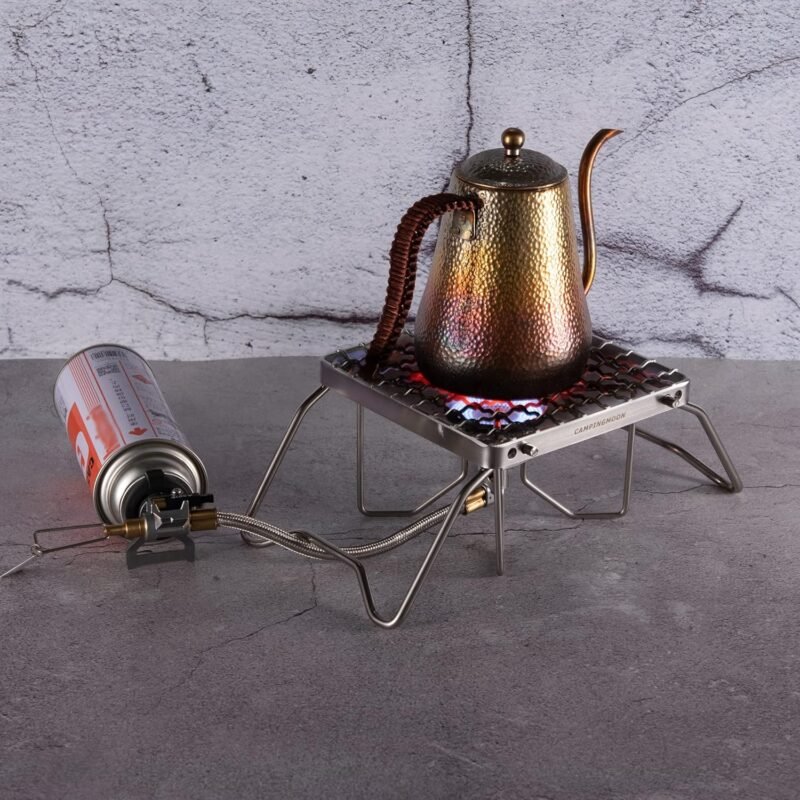 CAMPINGMOON Portable Folding Camping Campfire Grill over Fire Split Stoves 304 Stainless Steel (Grid wire (MS-1011)) - Image 8