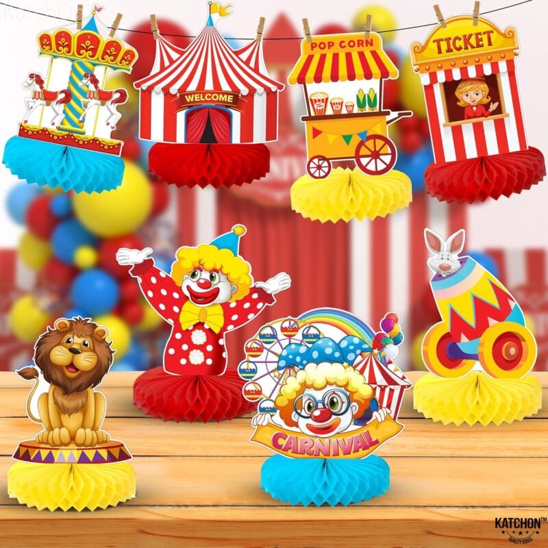 KatchOn Carnival Centerpieces - Pack of 9 | Themed Party Decor for Tables, Circus Table Decorations - Image 8
