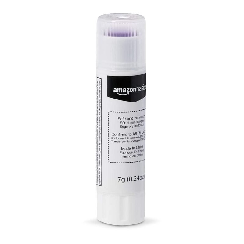 Amazon Basics Purple Washable School Glue Sticks, Dries Clear, Non-Toxic, 0.24-oz Stick, 60-Pack - Image 3