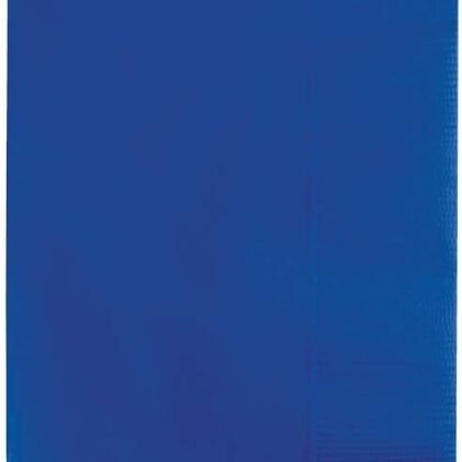 Creative Converting 2-ply Cobalt Paper Dinner Napkin, 8.75" x 8.75", Blue