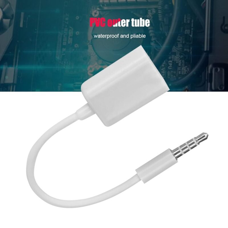 ASHATA Audio Cable 3.5mm Male to USB Female, USB Female to Aux Jack Male Audio Cable 3.5mm Auxiliary Adapter Converter Cable for Stereo Car with AUX Audio Jack - Image 4