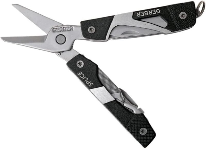 Gerber Gear Splice Pocket Knife EDC Multitool with Blade, Scissors, Screwdriver and Bottle Opener, Black - Image 2